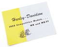WR- und WR-TT-Wettbewerbsbroschüre 1950 für Harley Davidson