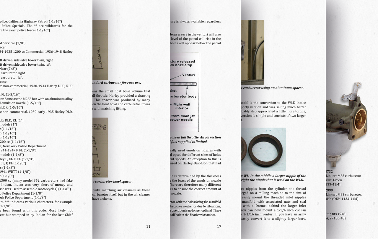Linkert Repair Manual in English for Harley Davidson