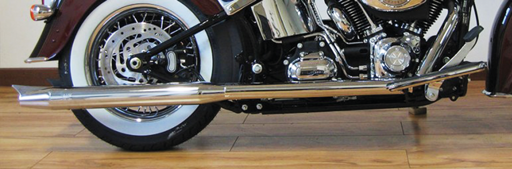 Escape True Dual ajustable cromado para Harley Davidson Softail Twin Cam