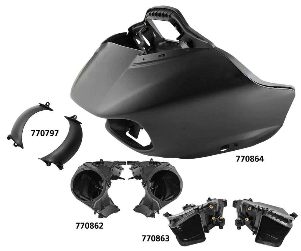 Gloss Black ABS Inner and Outer Fairing for Harley-Davidson
