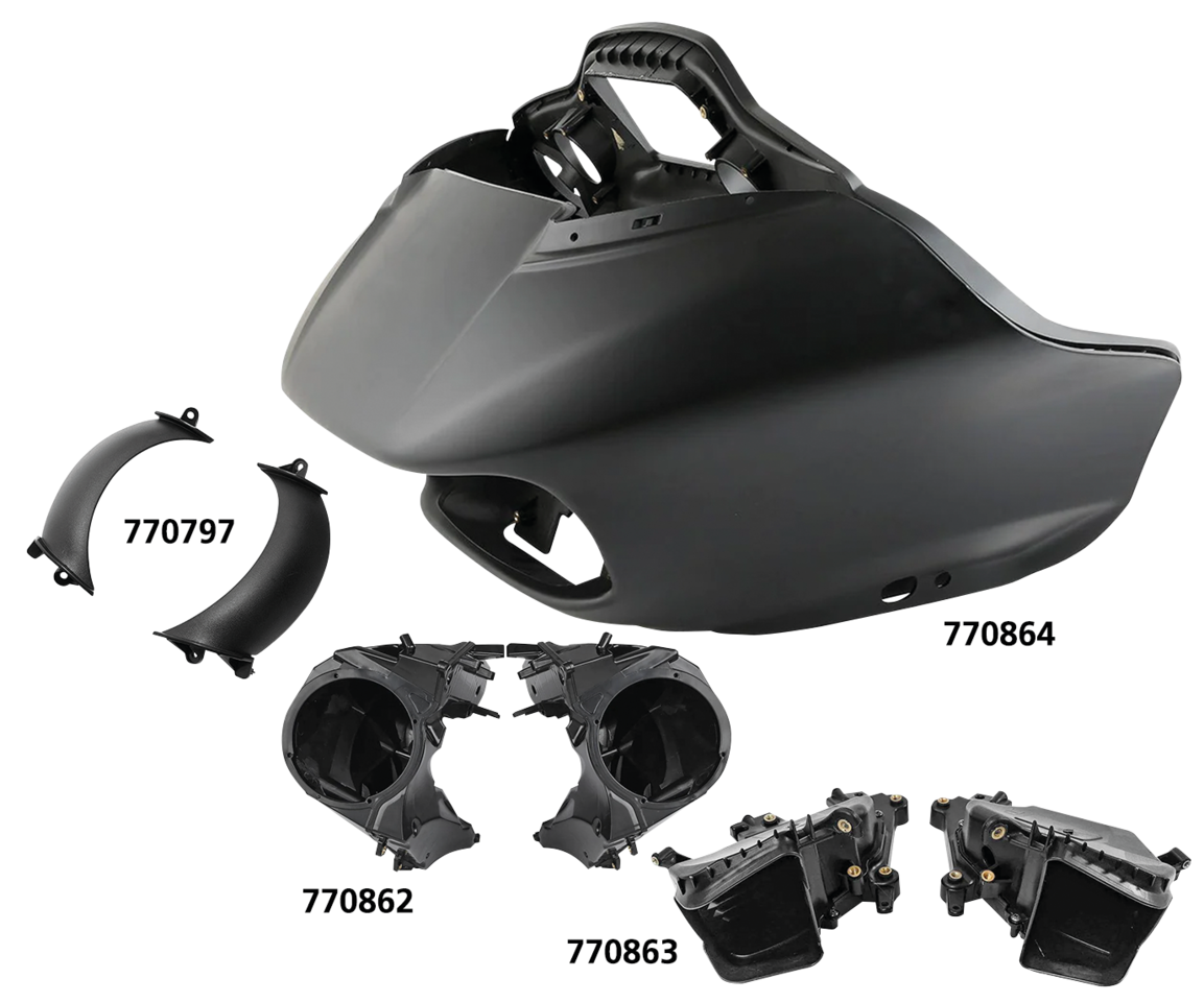 Gloss Black ABS Inner and Outer Fairing for Harley-Davidson