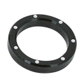 Black and Silver Dimpled Bezels for Harley-Davidson