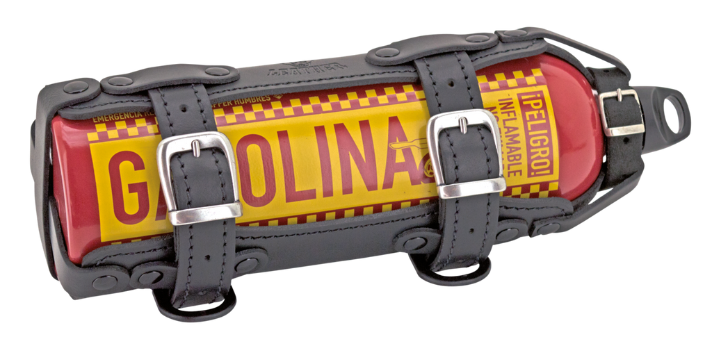 Black Texas Leather Gas Bottle Holder for Harley-Davidson