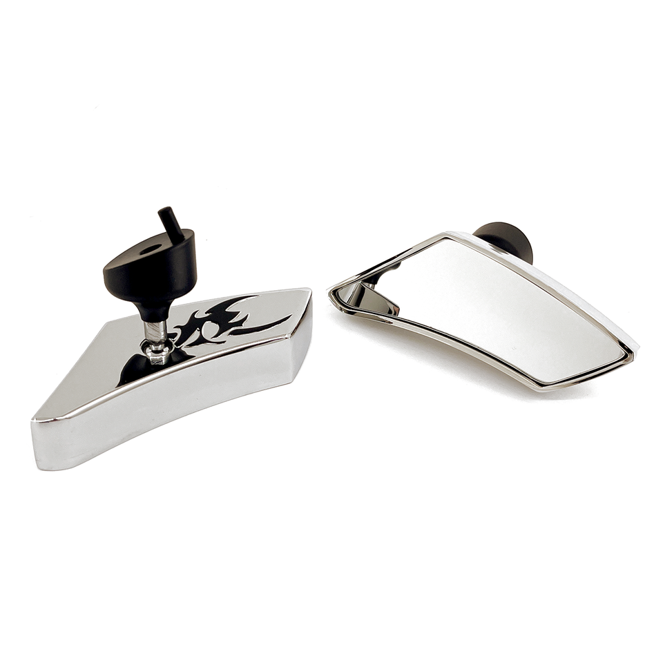Fusion Chrome Micro Fairing Mount Mirrors for Harley-Davidson
