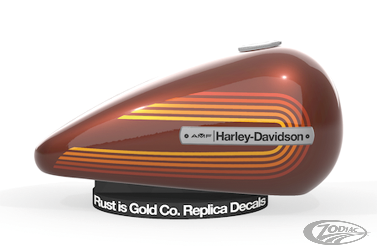 Réplica De Calcomanías Obsoletas De Rust Is Gold Co. Para Harley Davidson