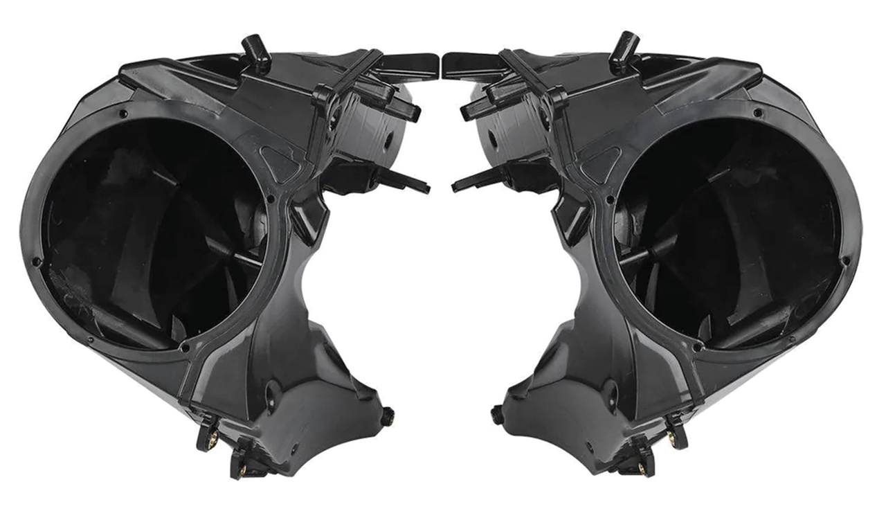 Black ABS Left &amp; Right Speaker Housing Set for Harley-Davidson