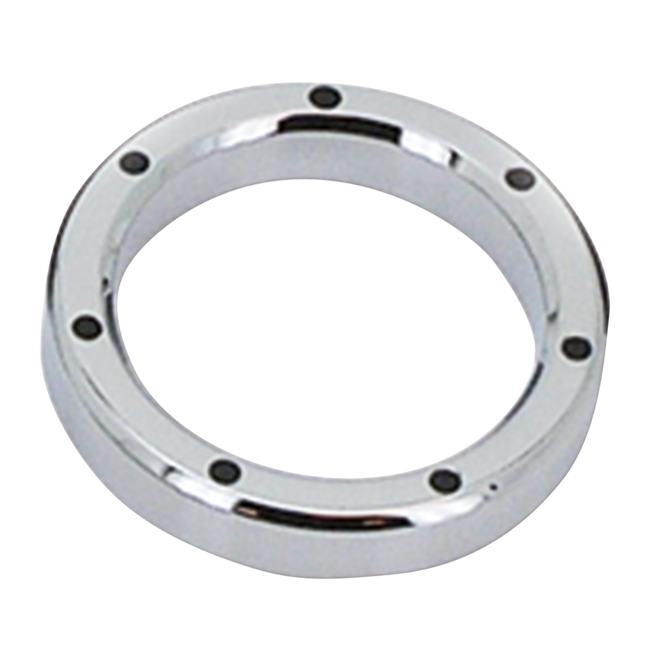 2" Chrom- und schwarze Grübchen-Lünette für Harley-Davidson