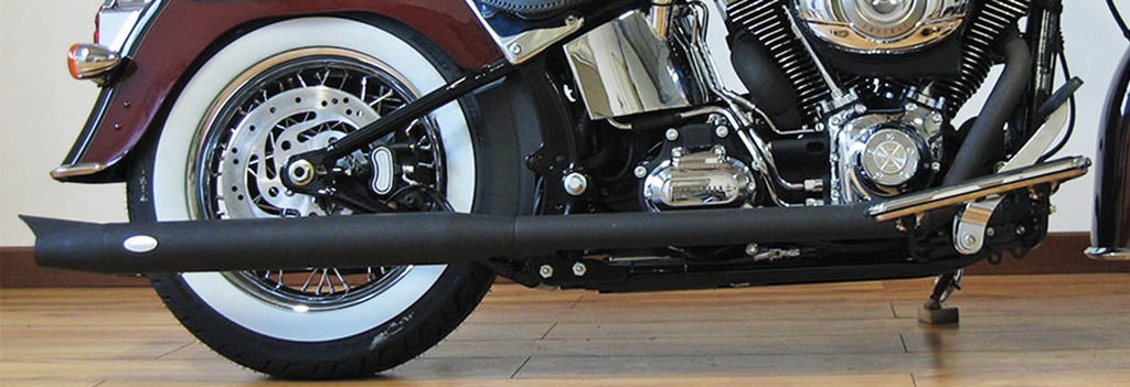 Escape True Dual ajustable negro para Harley Davidson Softail Twin Cam