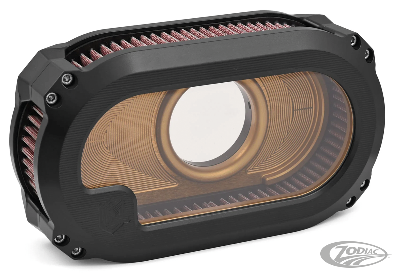 Filtro De Aire C-Thru Next Level Ken'S Factory Negro Para Harley Davidson