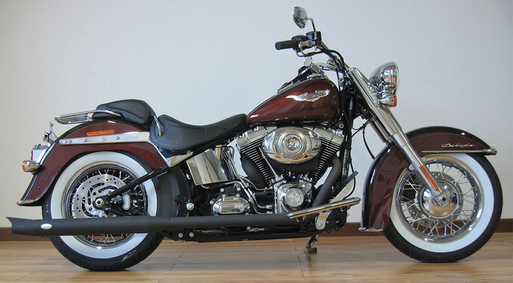 Escape True Dual ajustable negro para Harley Davidson Softail Twin Cam