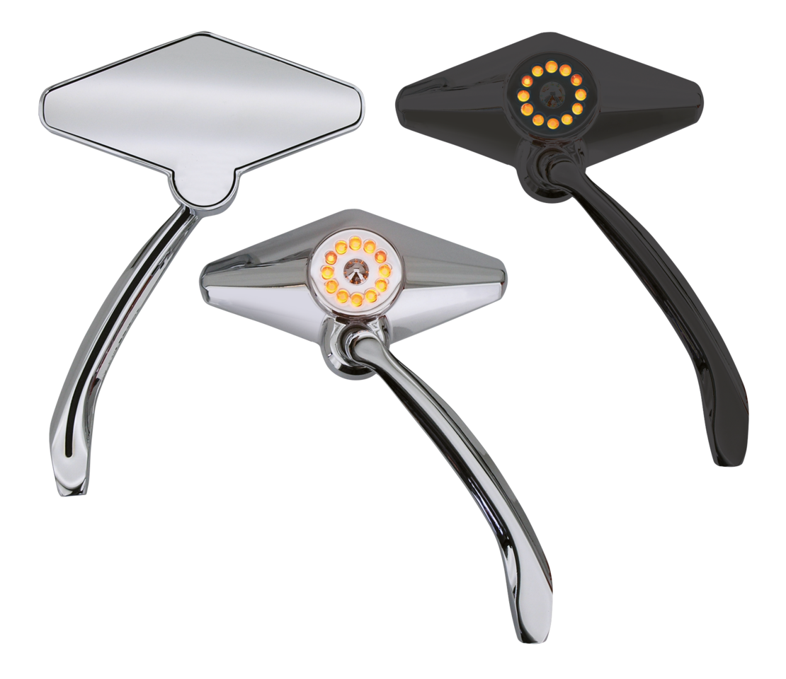 Retrovisores Con Luz Led Triad Custom Para Harley-Davidson