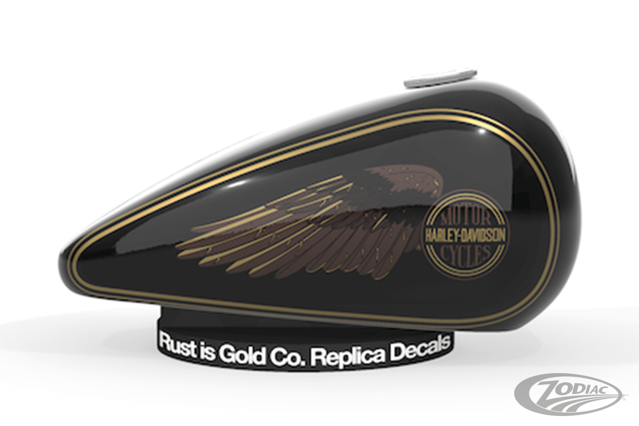 Réplica De Calcomanías Obsoletas De Rust Is Gold Co. Para Harley Davidson