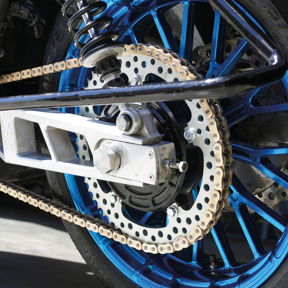 Chain Drive Conversion with Toothed Damping for Harley Davidson