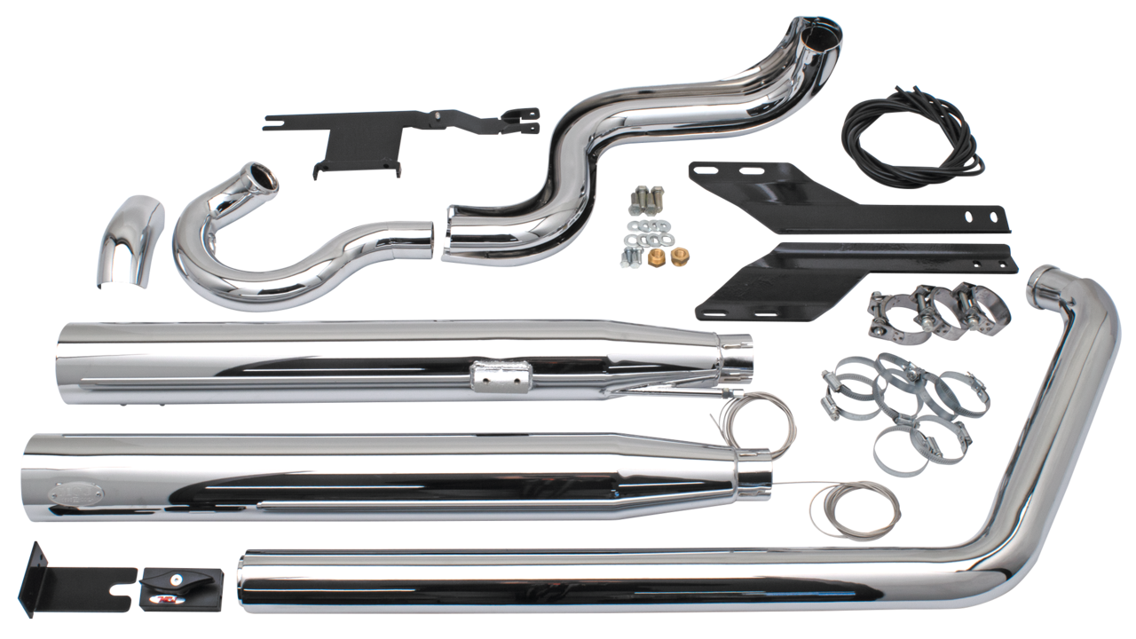 Escape True Dual ajustable cromado para Harley Davidson Softail Twin Cam