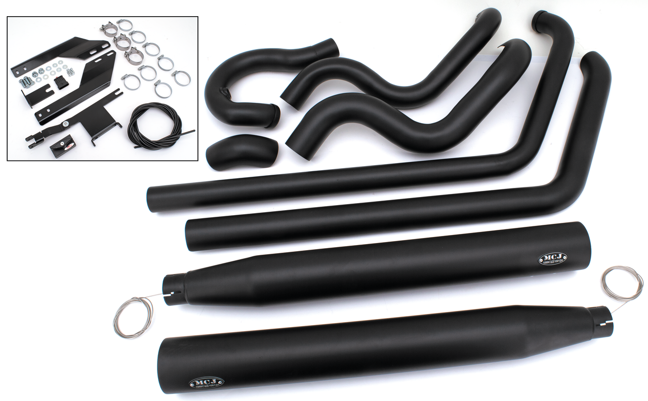 Escape True Dual ajustable negro para Harley Davidson Softail Twin Cam