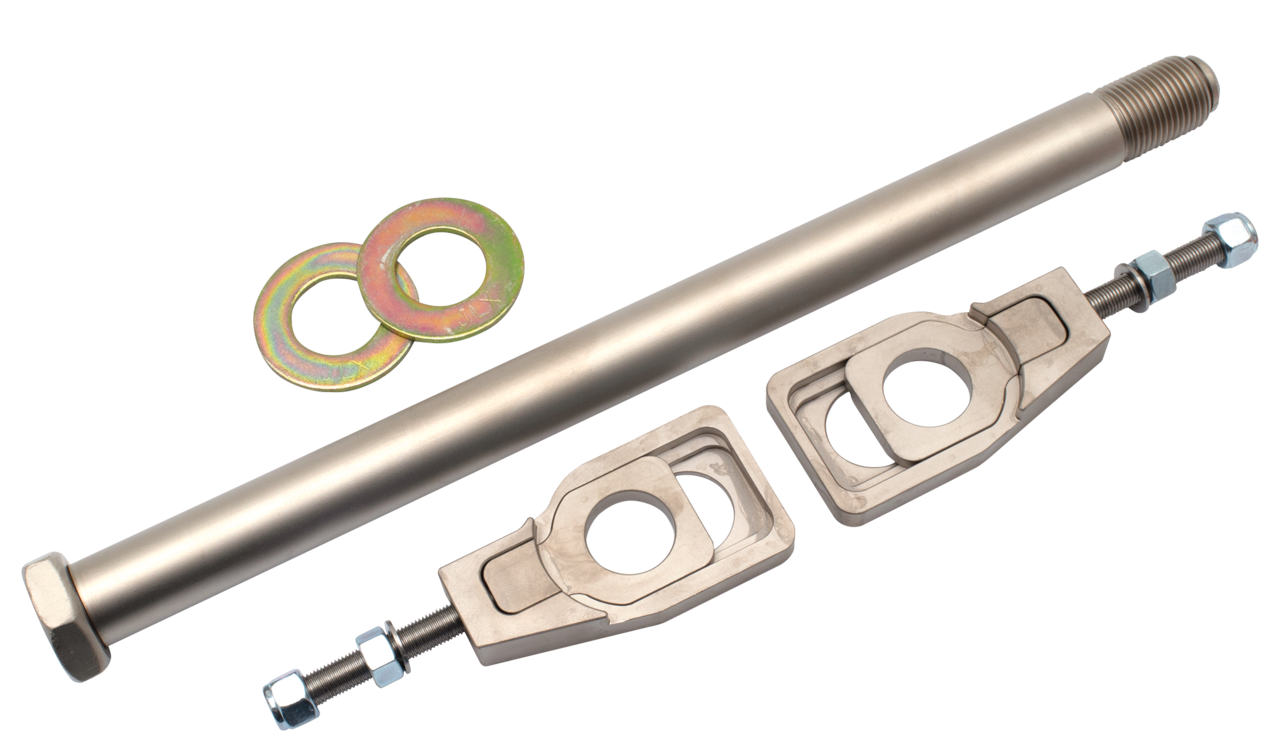 Rear Axle and Adjuster Kit for Harley Davidson