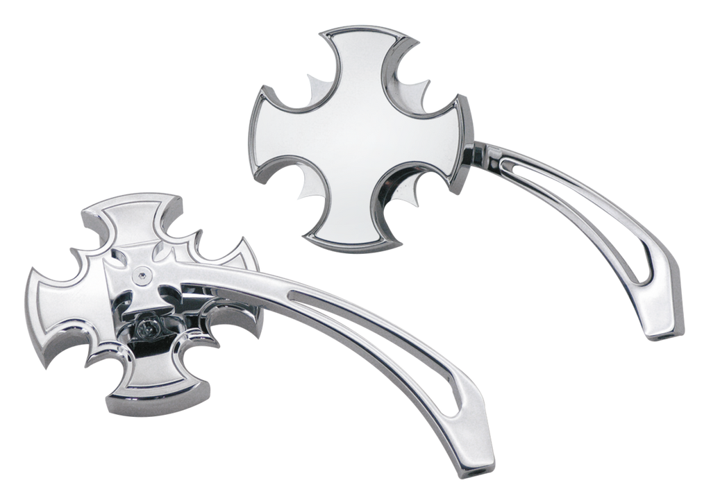 Cross Blade Rearview Mirrors with Holes for Harley Davidson