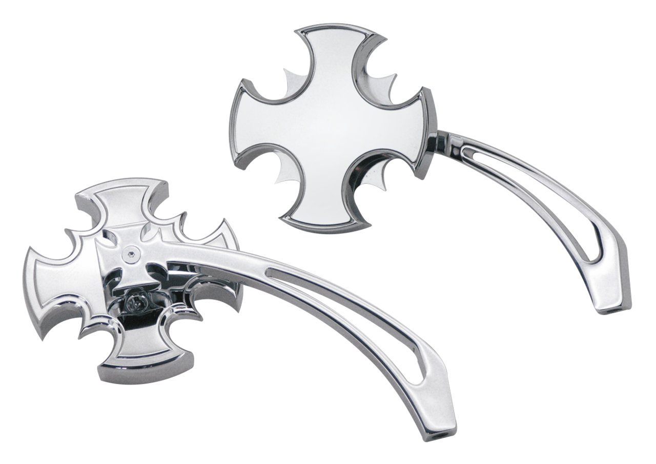 Cross Blade Rearview Mirrors with Holes for Harley Davidson