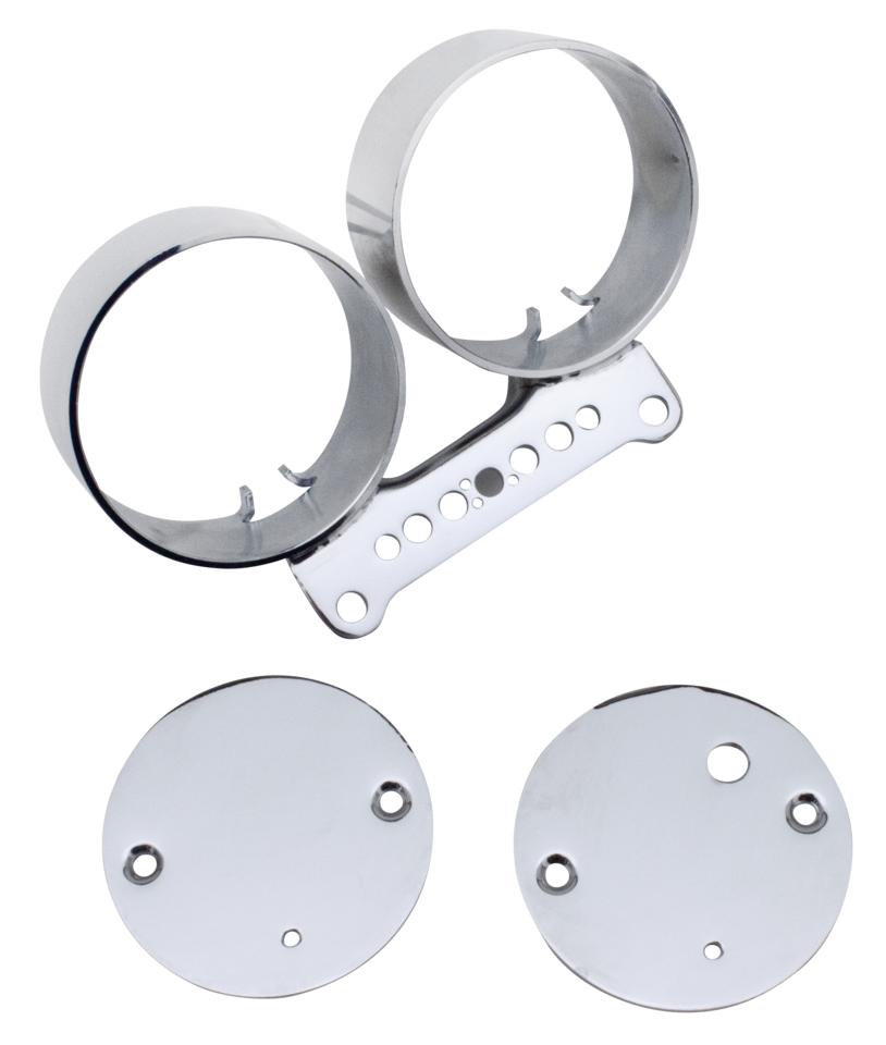 Soporte De Montaje De Doble Indicador Cromado Para Harley-Davidson XL/FXR95-05