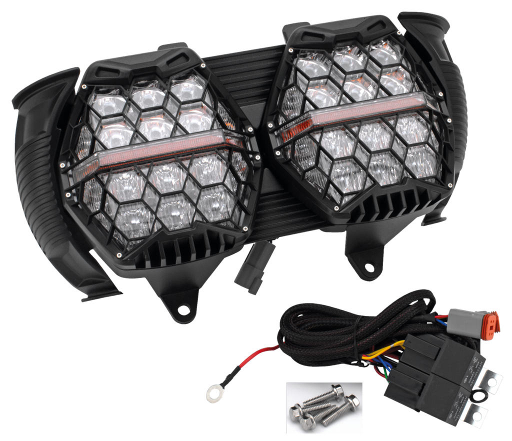 Honeycomb-LED-Scheinwerfer für Harley Davidson Road Glide