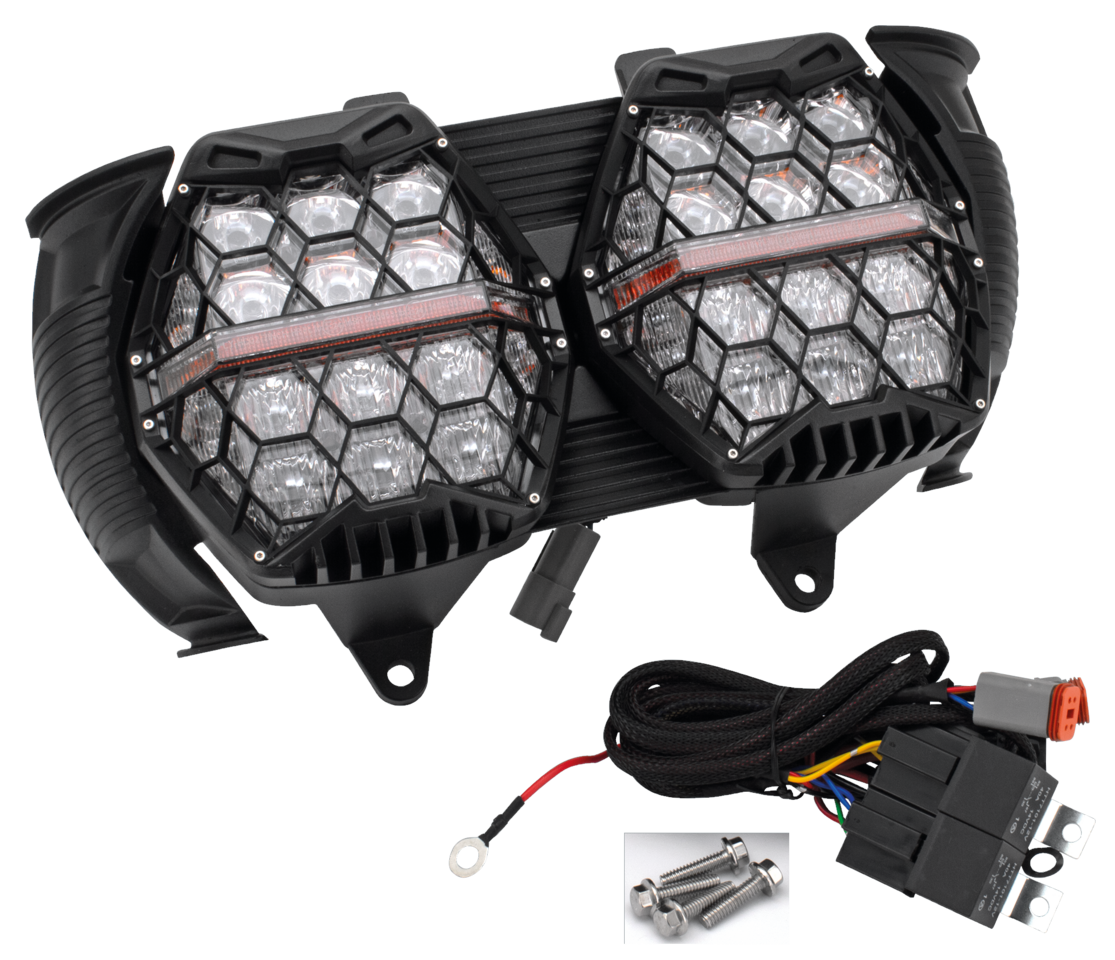 Honeycomb-LED-Scheinwerfer für Harley Davidson Road Glide