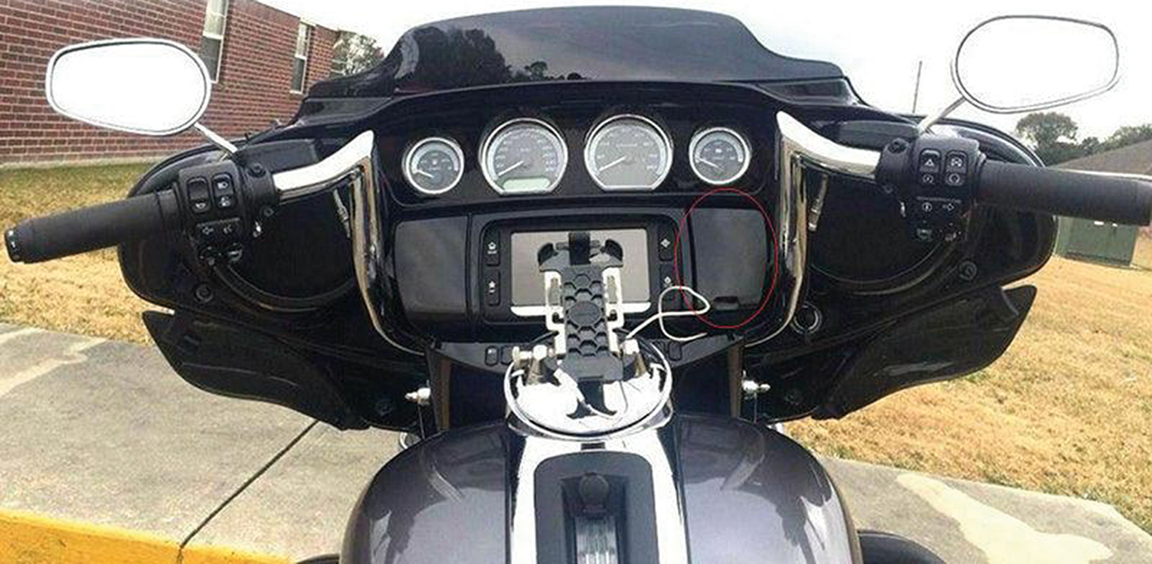 Matte Black Multimedia Door for Harley-Davidson