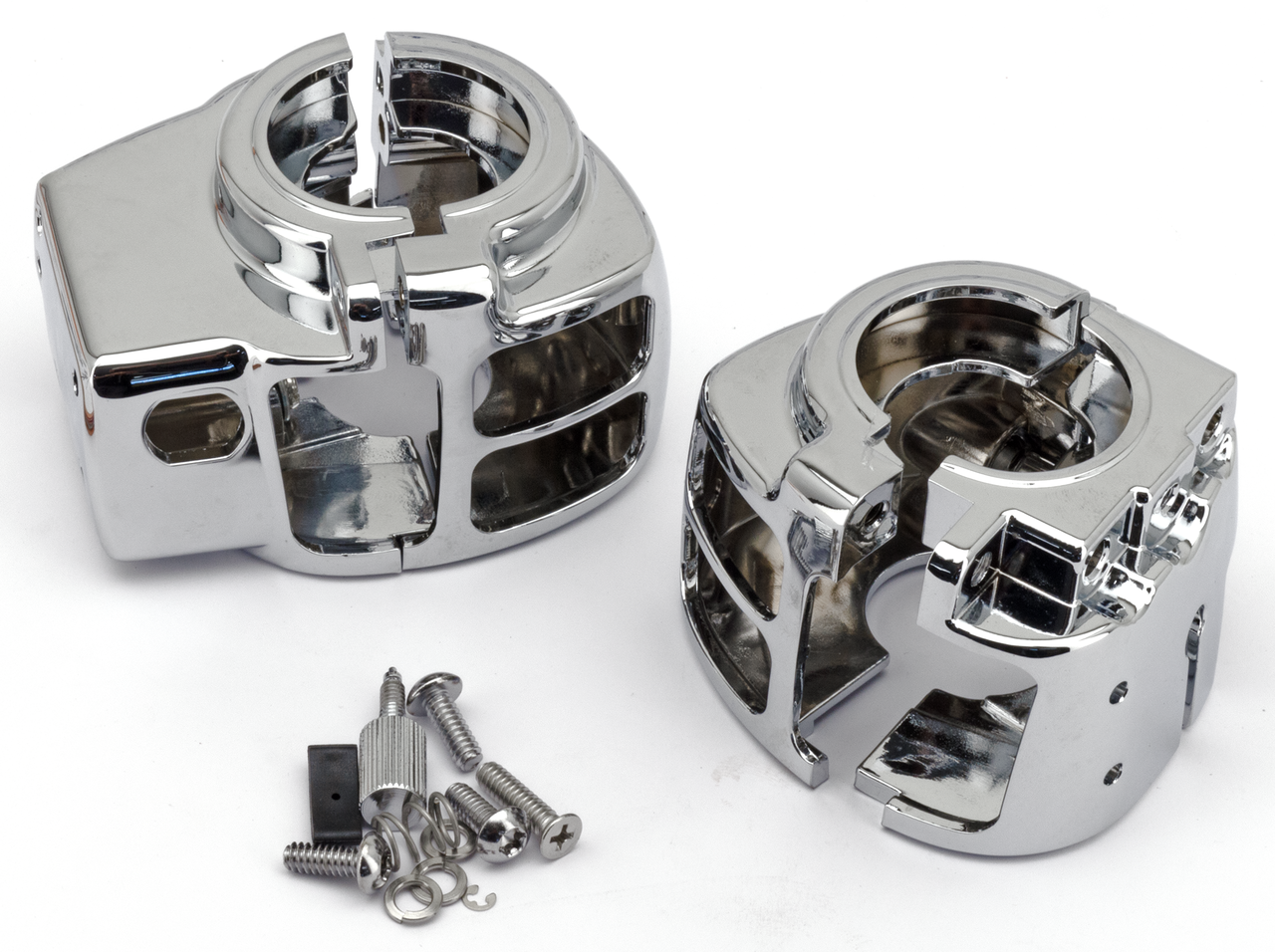 Kit De Carcasa Del Interruptor Cromado Para Harley Davidson