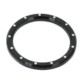 Black and Silver 3-5 Dimple Bezels for Harley-Davidson