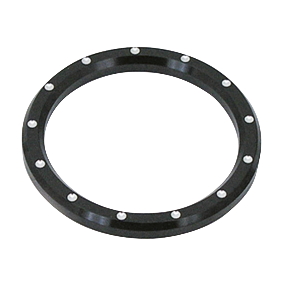 Black and Silver 3-5 Dimple Bezels for Harley-Davidson