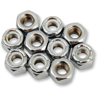 CHROME NYLON INSERT NUT ASSORTMENT FOR HARLEY-DAVIDSON