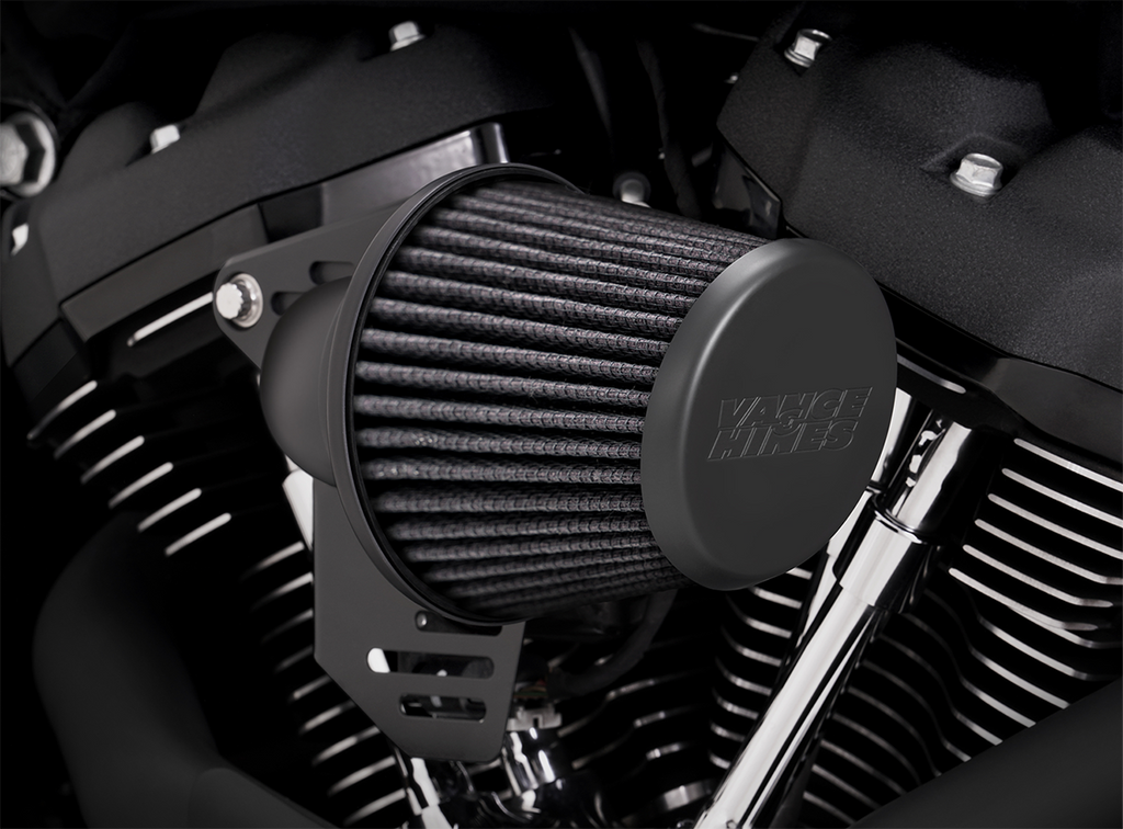 Mattschwarzer VO2 Falcon-Luftfilter für Harley Davidson