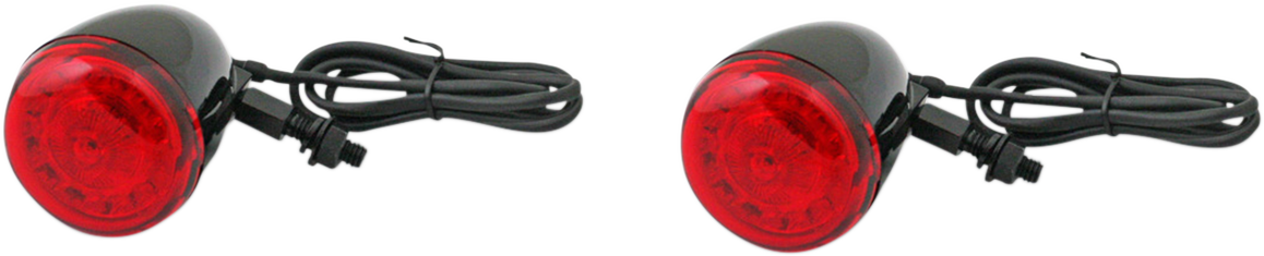 CUSTOM DYNAMICS PROBEAM®​ UNIVERSAL REAR RING LED TURN SIGNALS SIGNAL PB UNIV 28RED GBLK
