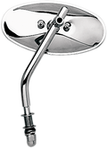 EMGO CHROME UNIVERSAL STEEL MIRRORS MIRROR CHPR OVAL HD STYLE