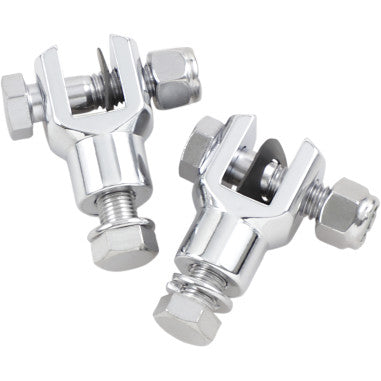 REPLACEMENT CHROME FOOTPEG CLEVIS MOUNTS FOR HARLEY-DAVIDSON