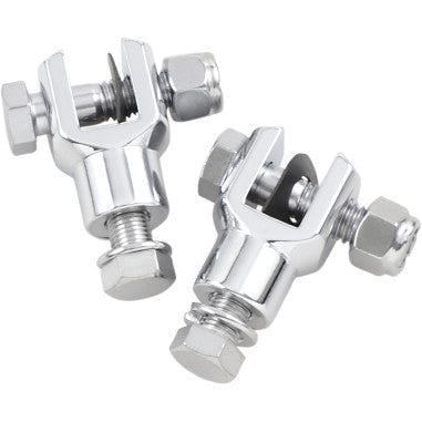 REPLACEMENT CHROME FOOTPEG CLEVIS MOUNTS FOR HARLEY-DAVIDSON