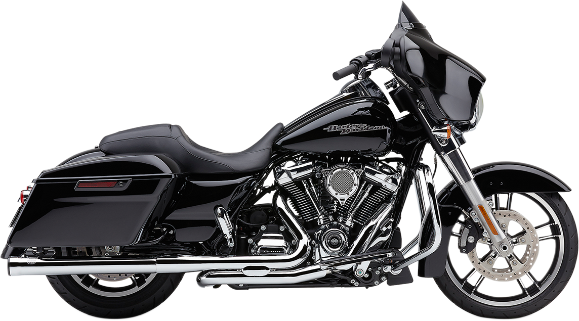 COBRA 3" SLIP-ON MUFFLERS WITH RACE-PRO TIPS FOR HARLEY-DAVIDSON 2017 - 2020 Chrome/Black 3" Slip-On Mufflers