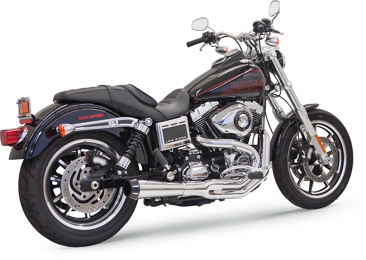 BASSANI XHAUST ROAD RAGE II MEGA POWER 2-INTO-1 SYSTEMS FOR HARLEY-DAVIDSON 1995 - 2000 Chrome/Black Road Rage II Mega Power 2-Into-1 Exhaust System