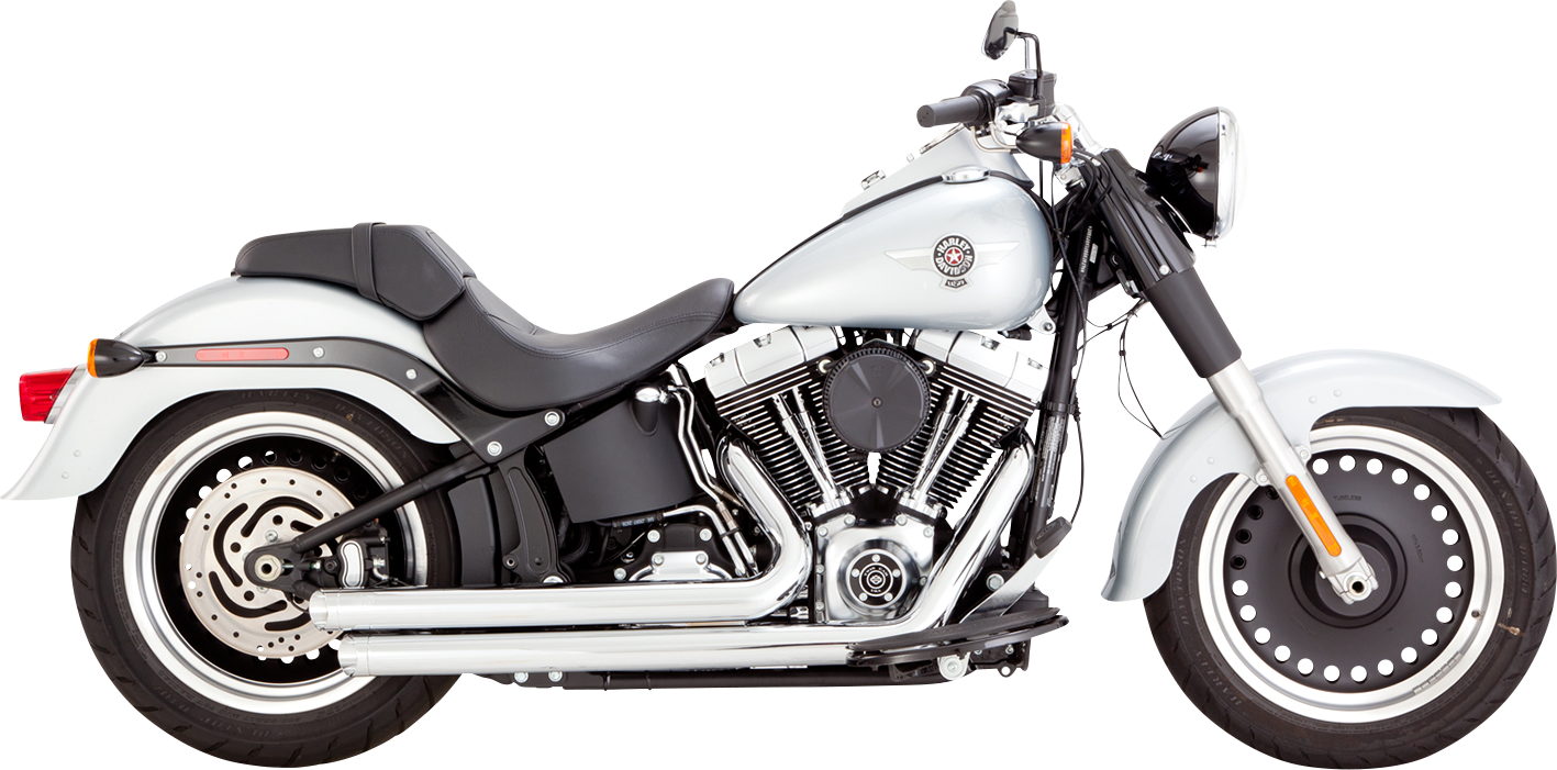 Sistema De Escape 2 En 2 Escalonado Big Shots Cromado Para Harley Davidson