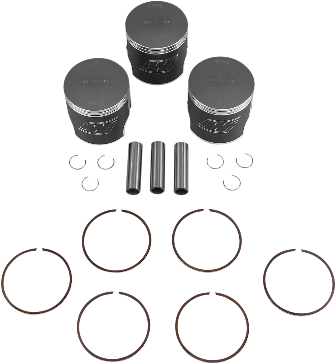 WISECO FORGED PISTON KITS PISTON KIT KAW750 71.5MM