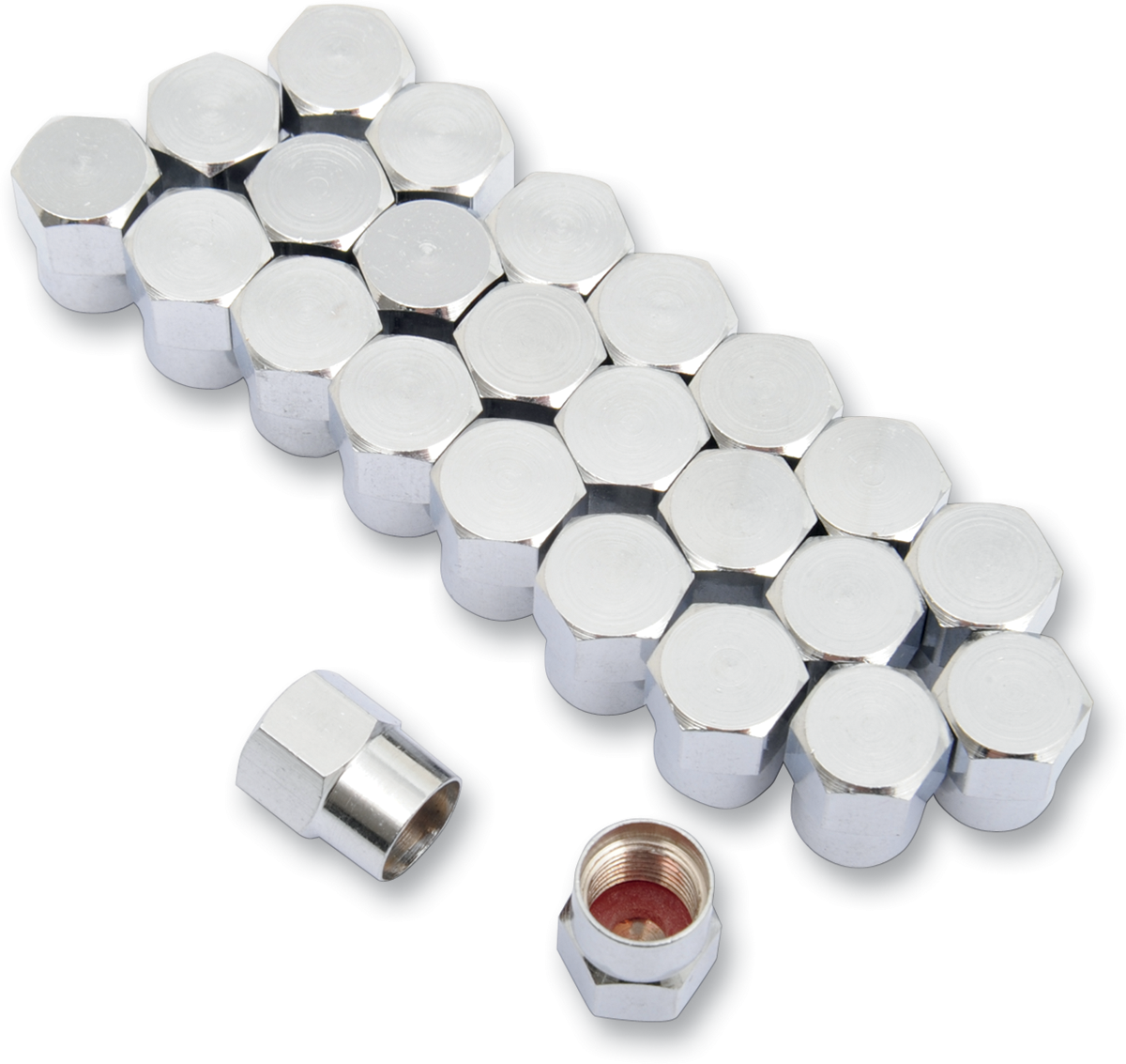 K&L SUPPLY VALVE STEM KIT CAP VALVE STEM CHROME 25P