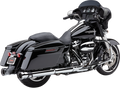 COBRA 4.5" RACE-PRO SLIP-ON MUFFLERS FOR HARLEY-DAVIDSON 2017 - 2020 Chrome/Black 4 1/2" Race-Pro Slip-On Mufflers