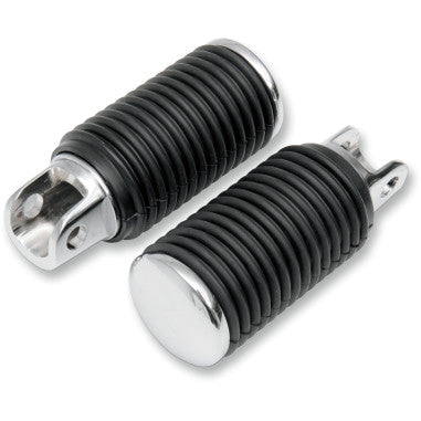 CHROME FOOTPEGS AND SHIFT PEG WITH RUBBER SLEEVES FOR HARLEY-DAVIDSON