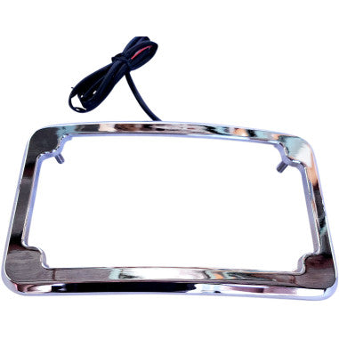 CURVED LIGHTED LICENSE PLATE FRAMES FOR HARLEY-DAVIDSON