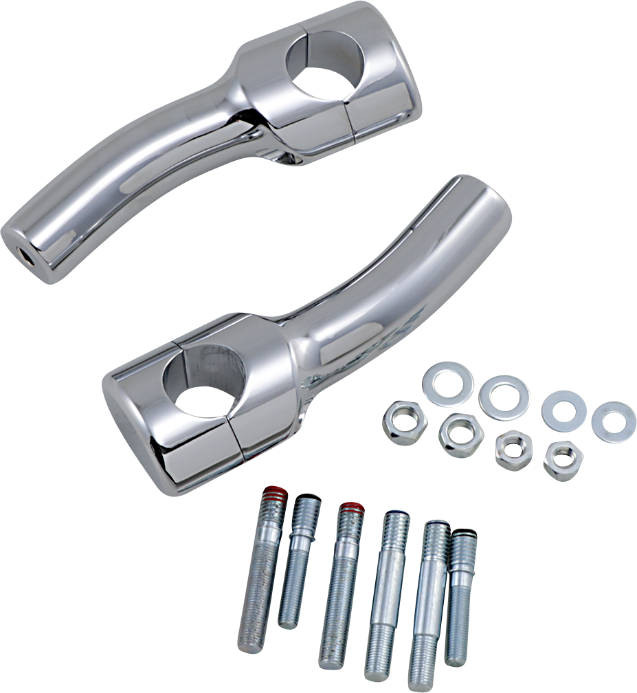 DRAG SPECIALTIES 11/2" BIG BUFFALO RISERS RISERS BIG BUF 5.5"PB CHR