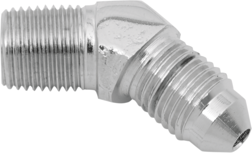 RUSSELL CYCLEFLEX UNIVERSAL BRAKE LINE FITTINGS 1/8 NPT #3MALE 45DEG CHR