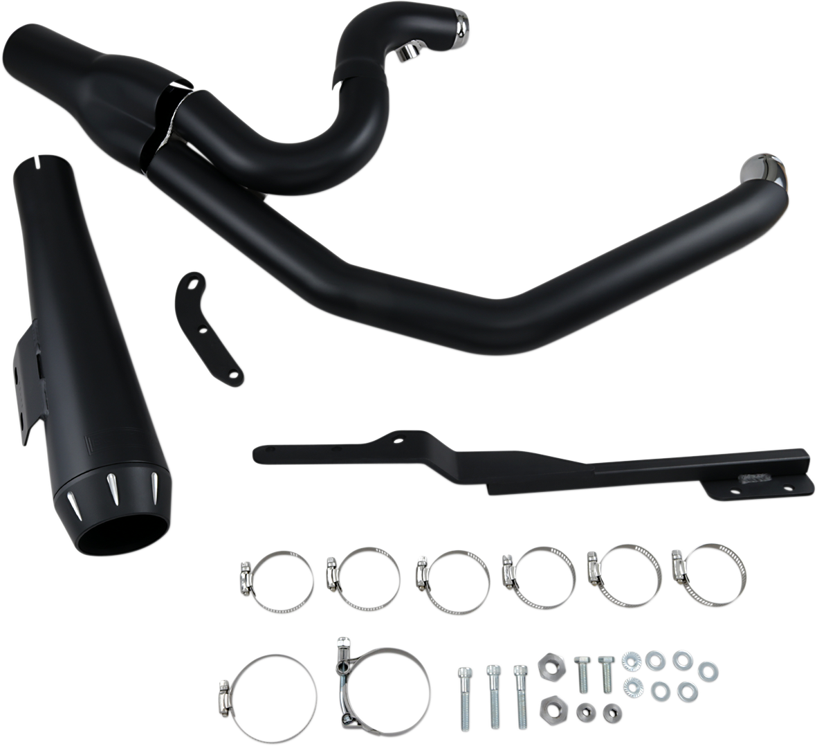 BASSANI XHAUST ROAD RAGE 2-INTO-1 SYSTEMS FOR HARLEY-DAVIDSON 1995 - 2000 Black Short Road Rage 2-Into-1 Exhaust System