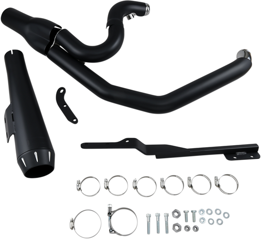 BASSANI XHAUST ROAD RAGE 2-INTO-1 SYSTEMS FOR HARLEY-DAVIDSON 1995 - 2000 Black Short Road Rage 2-Into-1 Exhaust System