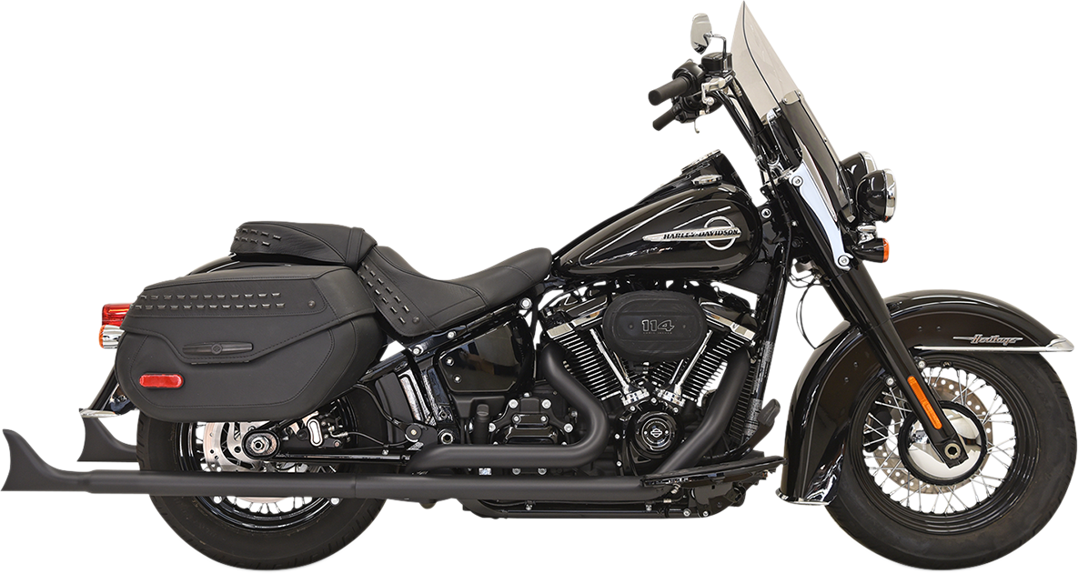 BASSANI XHAUST TRUE DUALS WITH FISHTAIL MUFFLERS FOR HARLEY-DAVIDSON 2018 - 2019 EXHAUST FTAIL 33" W/B 18+