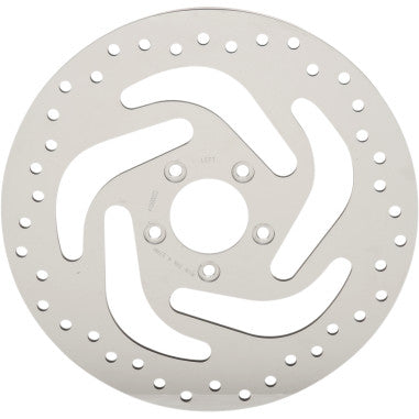 POLISHED STAINLESS STEEL DRILLED BRAKE ROTORS FOR HARLEY-DAVIDSON
