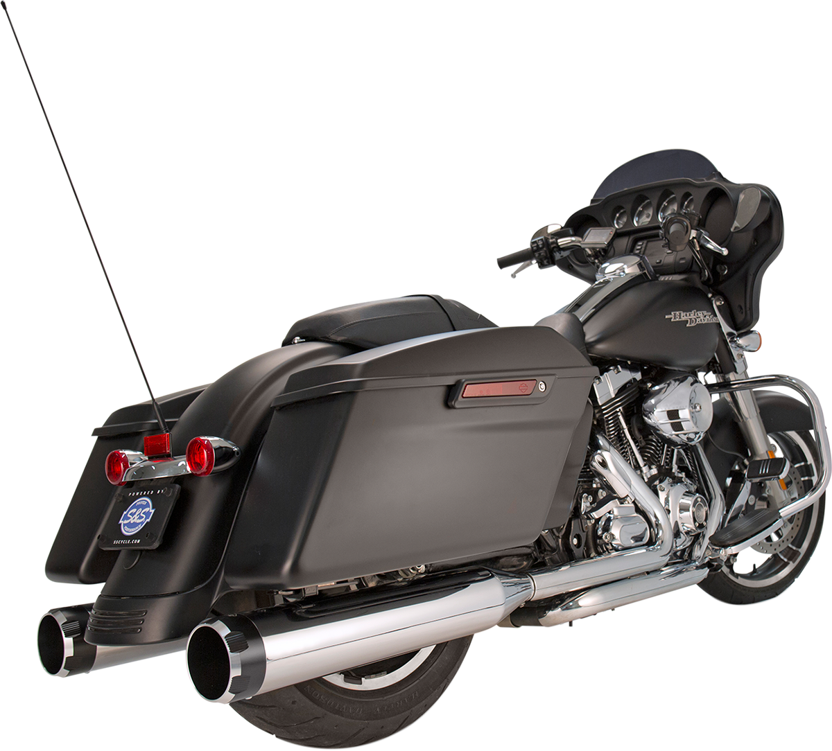 S&S CYCLE 41/2" MK45 PERFORMANCE MUFFLERS FOR HARLEY-DAVIDSON 1995 - 2013 Chrome/Black/Natural Thruster Mk45 Slip-On Mufflers